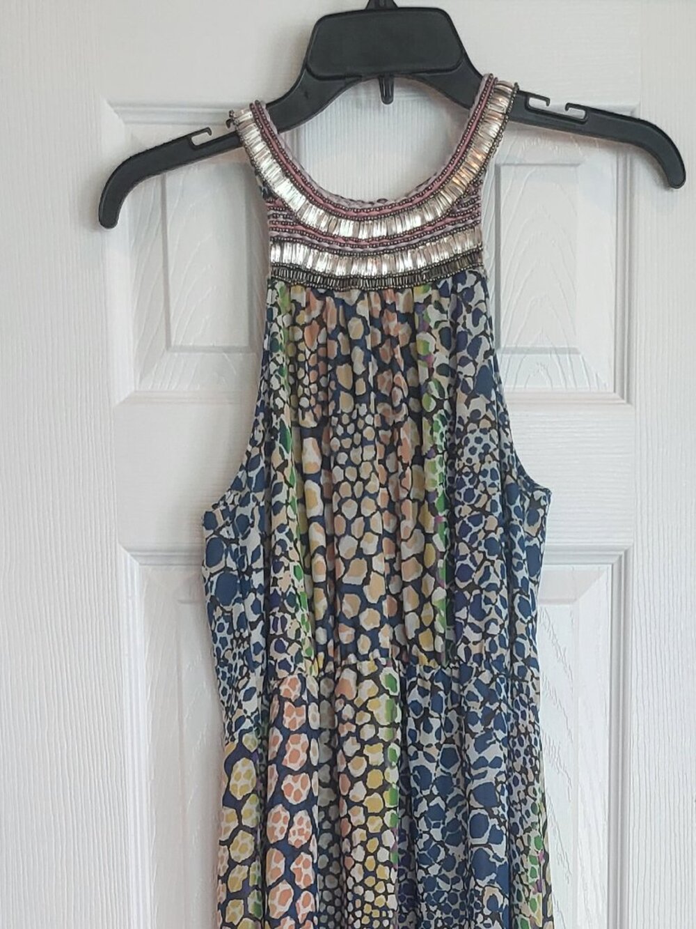 EUC Anthropologie HD in Paris Mayacamas Beaded Maxi Dress Size 2